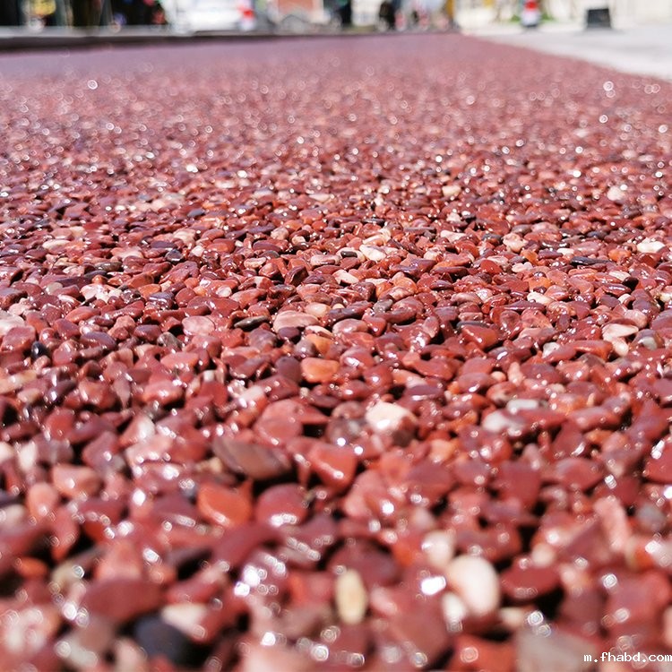 广州南沙区透水胶筑石地坪